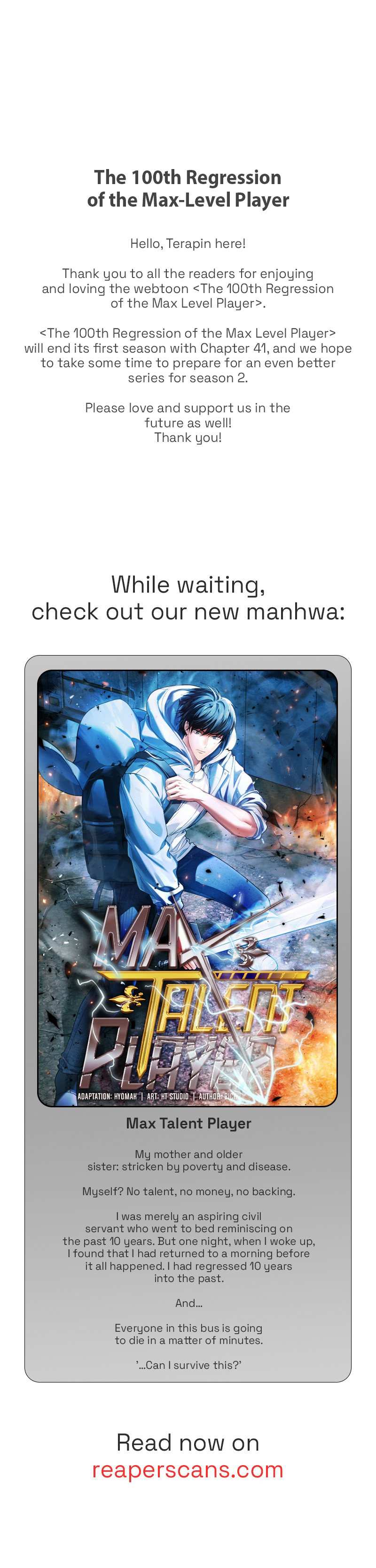 Read The 100th Regression of the Max-Level Player EN Manga Online