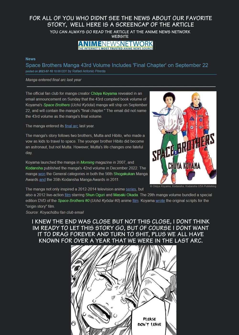 Read Uchuu Kyoudai EN Manga Online
